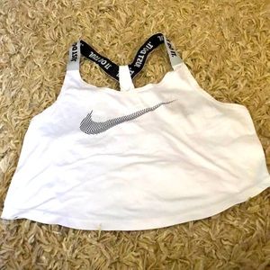 White Nike crop top
